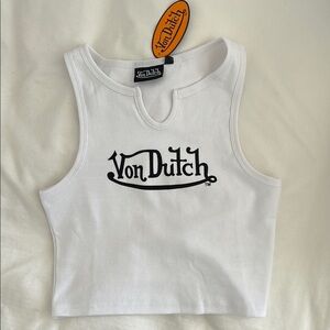 Von Dutch White Sleeveless Top